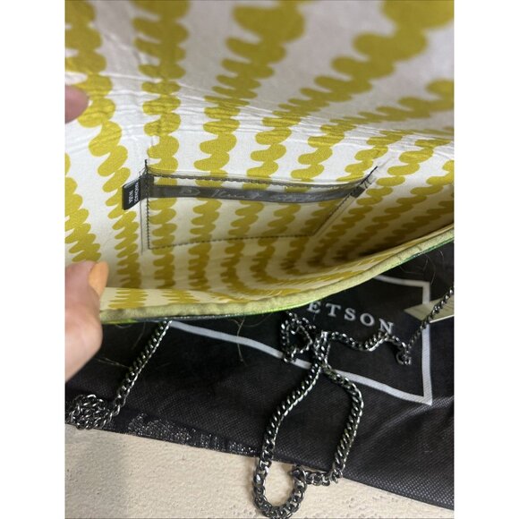 Kent Stetson Envelope Purse Chain Crossbody Clutch Handbag Margarita Glass Slim - Picture 7 of 8